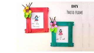 Easy DIY Photo Frame Making with Popsicle or Ice Cream sticks Photo Frame Tutorial Aloha Crafts screenshot 2