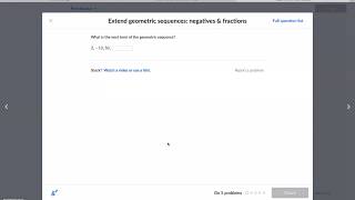 Extend Geometric Sequences Negatives & Fractions