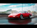 Aggressive Chevrolet Corvette Driving
