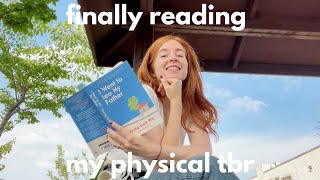 READING VLOG ? finally reading my physical TBR | korean lit fic, romance, horror books