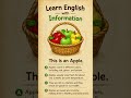 Learn English with information | learn to speak english #shorts #learnenglish
