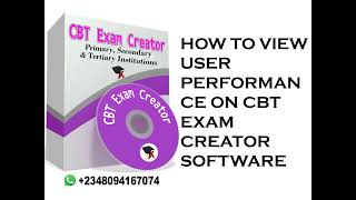 CBT Exam Creator: How to view user performance