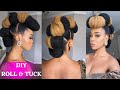 EASY ROLL TUCK & PIN UPDO On 4C NATURAL HAIR / Protective Style / Tupo1