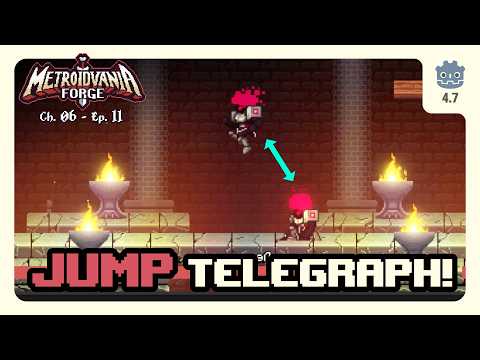 Video thumbnail: Boss Jump Telegraph // Metroidvania Forge Ch 06 Ep 11 // Godot 4 Tutorial