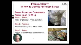 PVCC Chapter 18 Recycling and Disposal of Pesticide containers