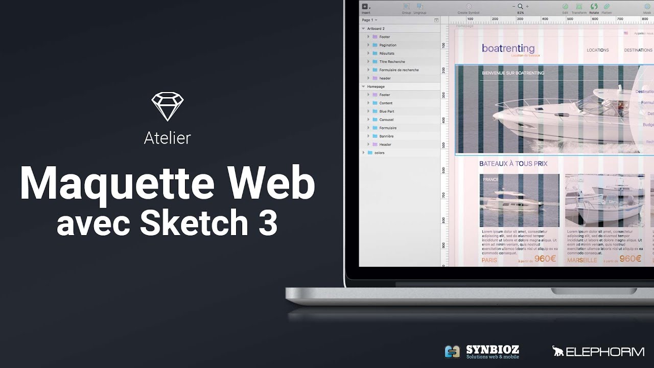 Atelier Sketch 3 Creer Une Maquette Web Elephorm Youtube