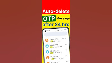 auto delete otp after 24 hours | how to delete otp messages in android #otp #delete