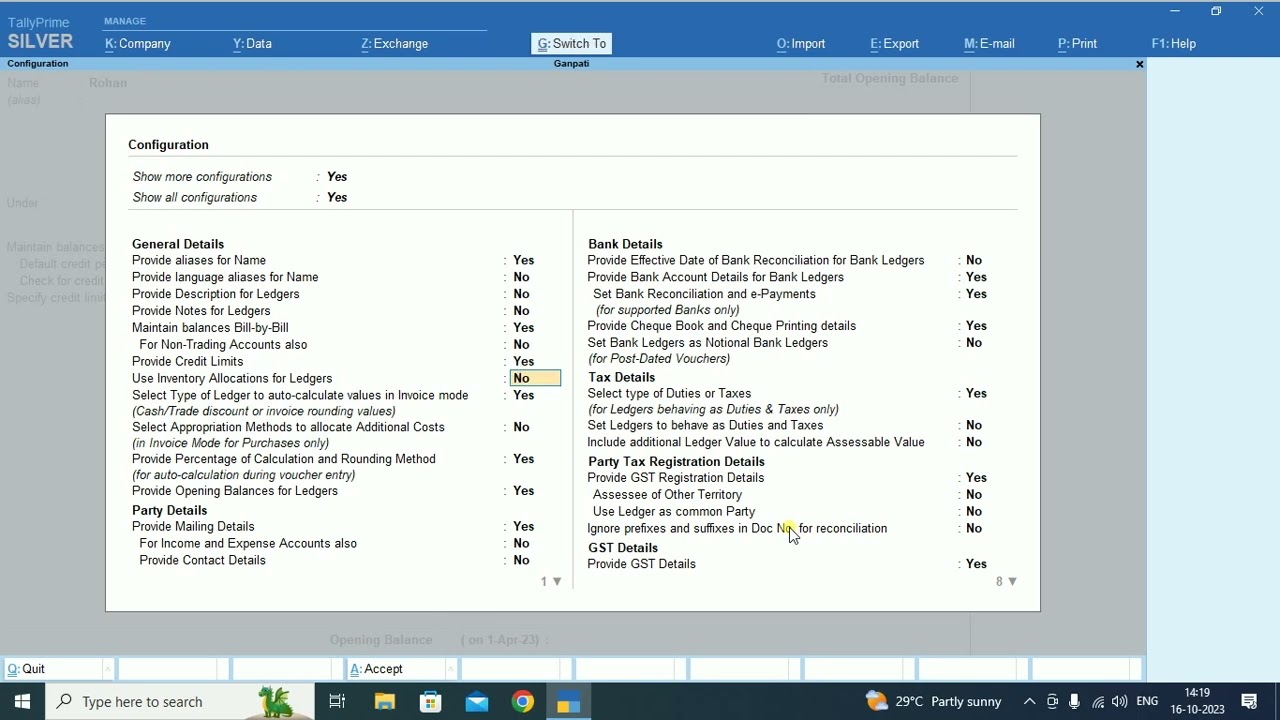 HOW TO SET CREDIT LIMIT IN TALLY PRIME