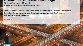 SAP Solution Extension Spotlight: SAP Lease Administration  by Nakisa