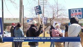 ‘Everybody uses it’: Madison postal workers rally against proposed changes to USPS