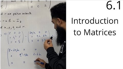 Edexcel AS Level Further Maths: 6.1 Introduction to Matrices