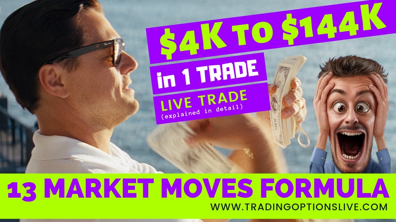 13 Market Moves Formula: Live trading secrets $4K INTO $144K in 4 hrs! 1 daytrade! DAY TRADING LIVE
