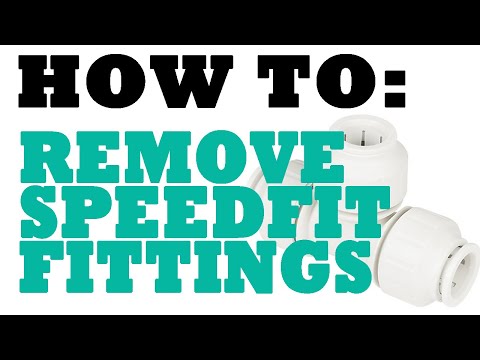 Renovate; How to remove a Speedfit push-fit plumbing fitting.