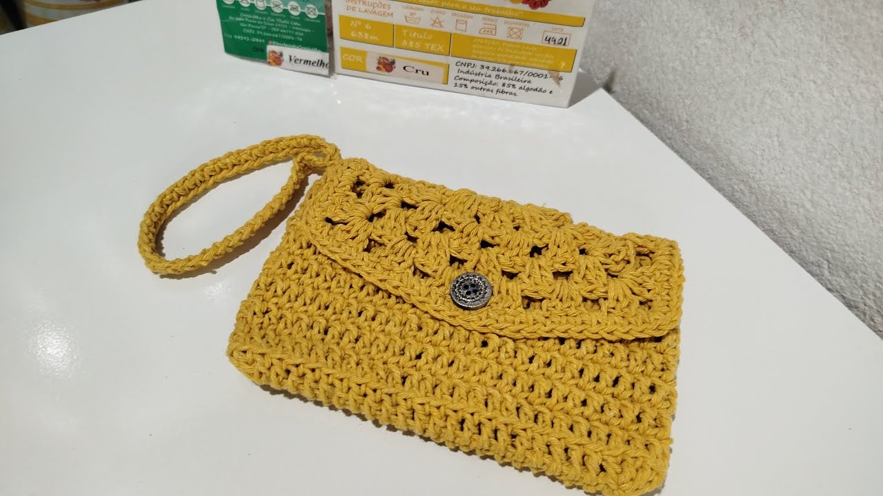 Bolsa carteira com Aba Retangular fácil rápida e econômica passo a passo @LindalraBolsasemBarbante 