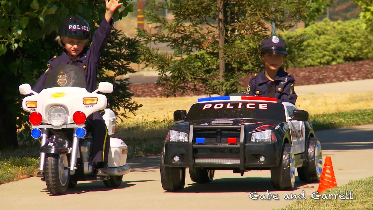 childrens police motorbike