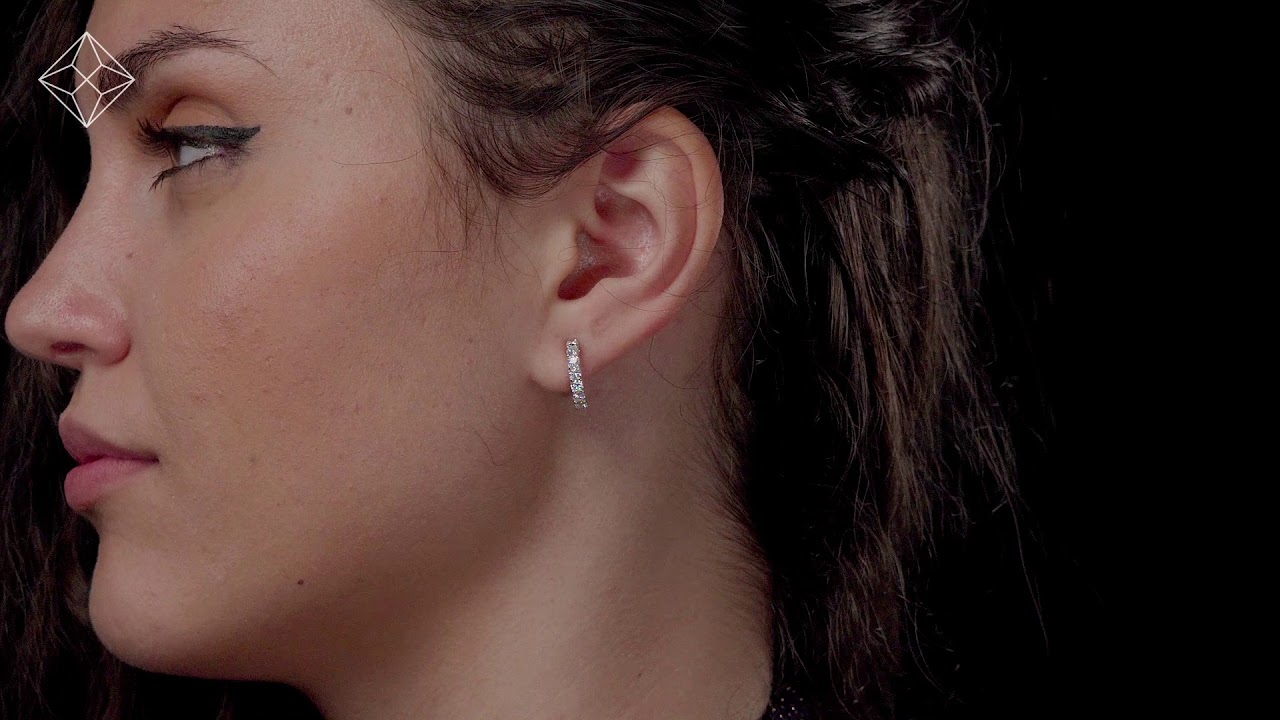 Comfort Huggy Lab Diamond Earrings 1.00ct H/Si in 9K Gold - NDH5225