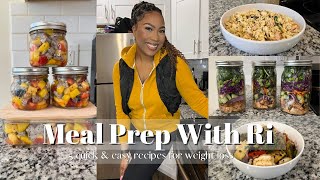 MEAL PREP WITH RI || 5 delicious meals keeping me on track || macros included