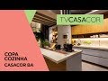 Cozinha com copa de Thiago Manarelli e Ana Paula Guimarães na CASACOR BA 2017