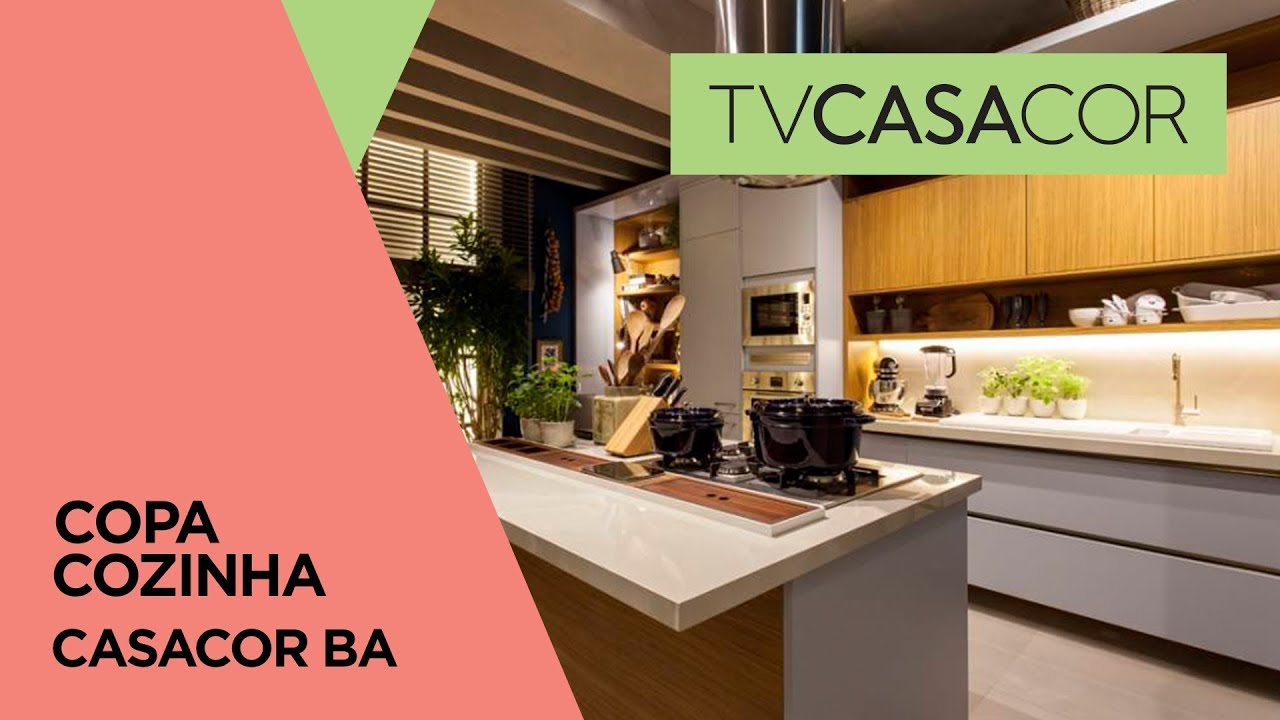 Cozinha com copa de Thiago Manarelli e Ana Paula Guimarães na CASACOR BA 2017 cozinhas pequenas e simples