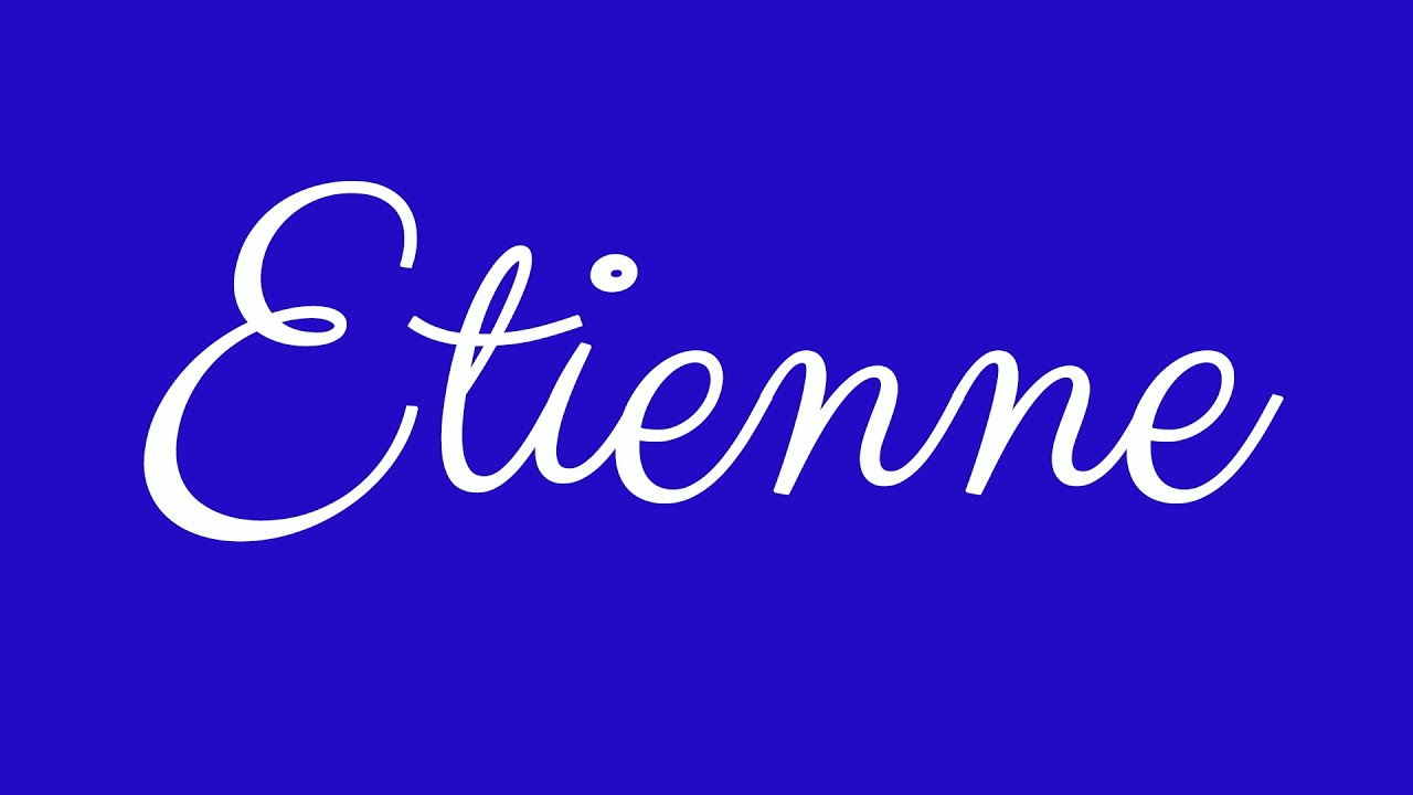 Learn how to Sign the Name Etienne Stylishly in Cursive Writing YouTube