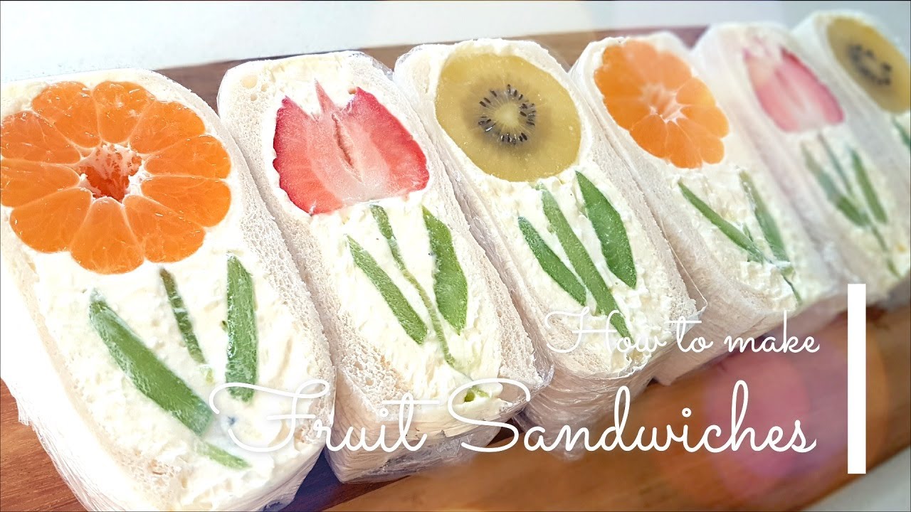 Fruit Sandwiches / Flower Fruit Sando♪ / フルーツサンドイッチ / フラワーフルーツサンド♪