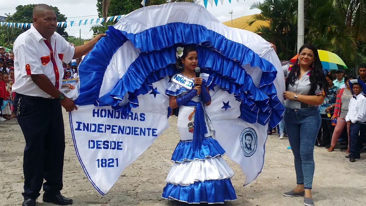 Niña independencia Honduras Cedros Francisco Morazan - YouTube