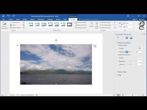 How to Add blur Effect into Image in Word