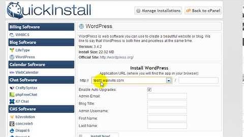 How To Install Wordpress On Hostgator Cpanel Via QuickInstall - How To Video