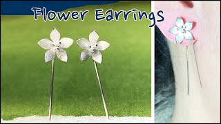 How to Make Silver Flower Earrings | Jewelry Making | Silversmithing