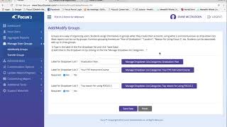 FOCUS 2 Career - Editing Your Groups Instructions 8 20 18