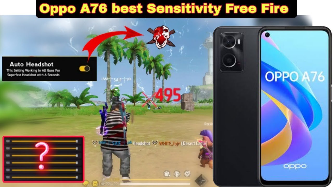 free fire max oppo a76 sensitivity settings android