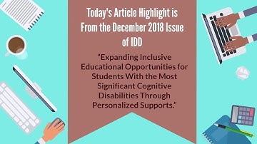 December 2018: Translational video for AAIDD journal