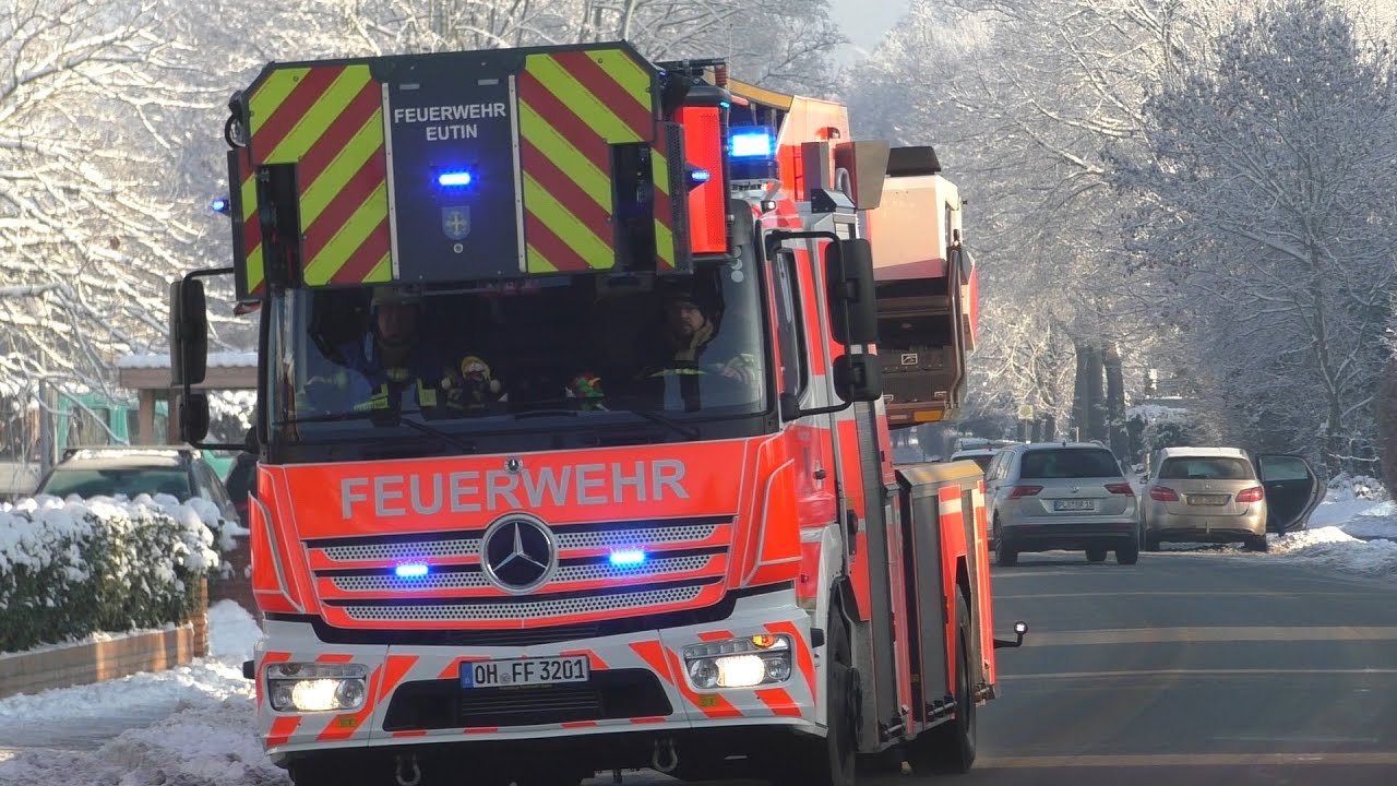 [Kellerbrand - FEU Y] Einsatzfahrten Feuerwehr Eutin & Feuerwehr Eutin-Neudorf