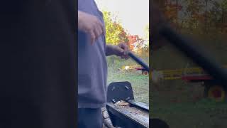 Splitting firewood with a TSC Black diamond wood splitter