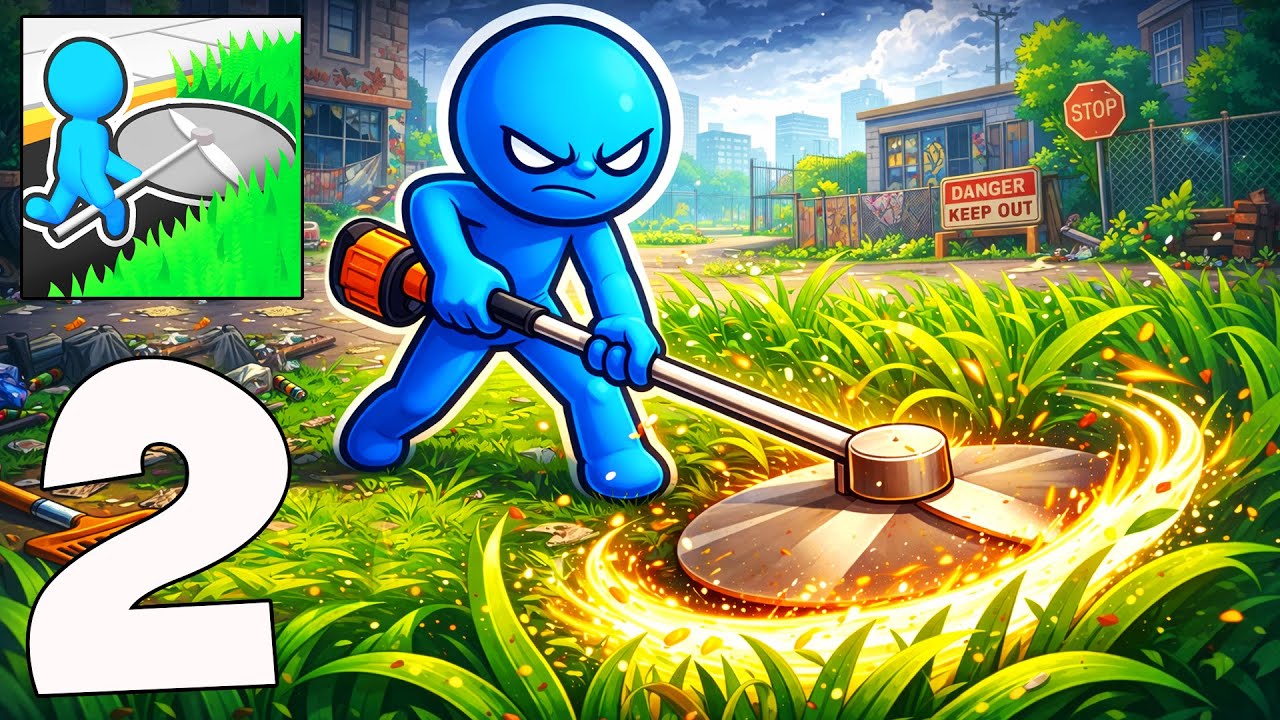 Strimmer Master – Gameplay Walkthrough – Grass Cutting & Yard Cleaning Part 2 (iOS, Android)