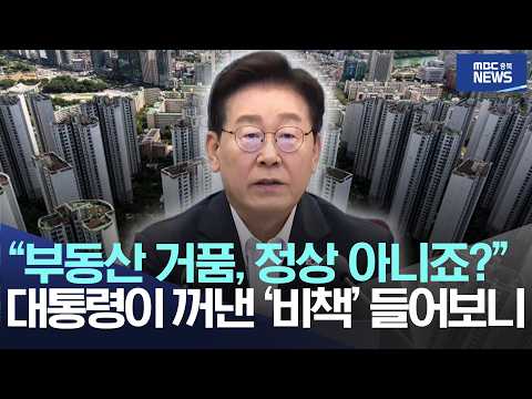"부동산 거품, <strong>정상</strong> 아니죠?", 대통령이 꺼낸 '비책' 들어보니
