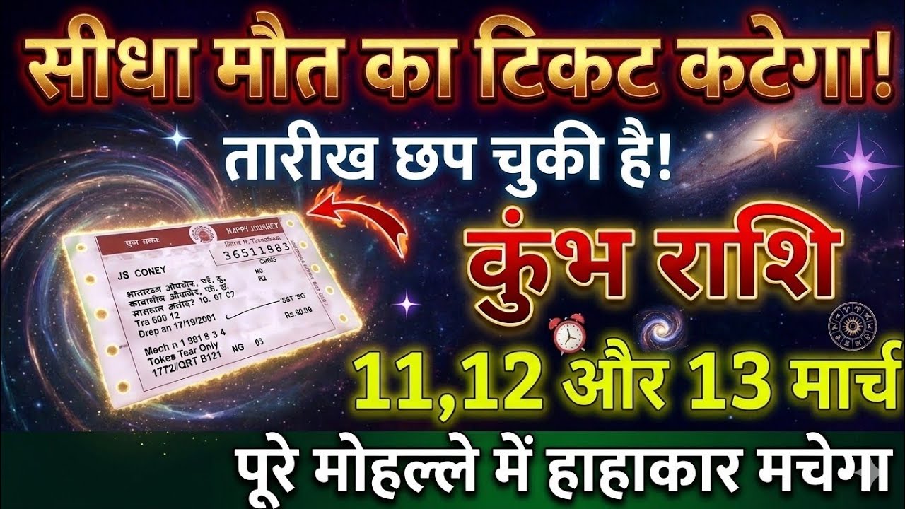 कुंभ राशि 11,12 मार्च: सीधा ऊपर का टिकट कटेगा! 😱 | 7 बड़ी भविष्यवाणियां सच होकर रहेगी