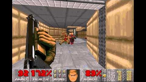 Doom 1 Knee-Deep in the Dead E1M3 Toxin Refinery and SECRET EXIT on Ultra-Violence