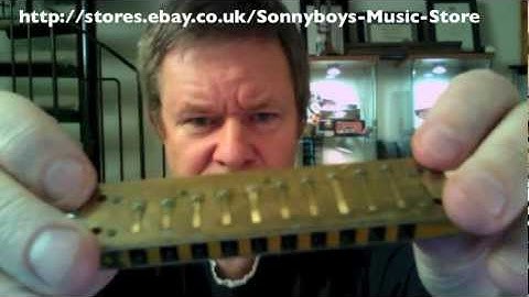 Joe Filisko Customised Gold Marine Band Hohner Harmonica in D review from playharmonica.co.uk