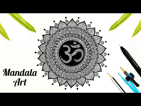 Como desenhar OM Mandala Art / Tutorial / #mandalaart #mandala #tutorial #hippiemandala #ommandala