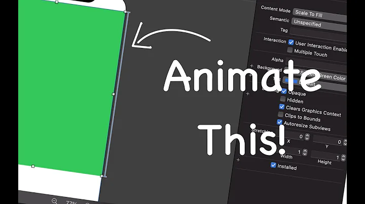 Animating a constraint from the storyboard (Storyboard/Outlet/Swift/Xcode)