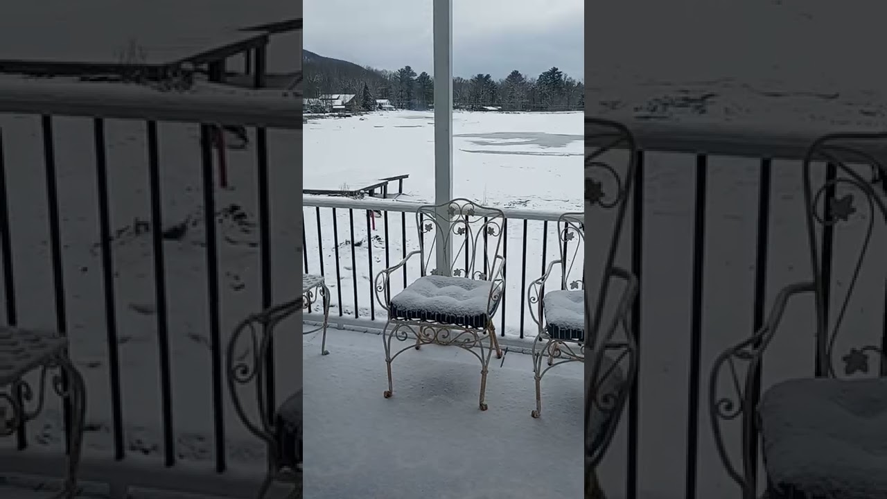 snowed at the poconos & staten Island new York when we got home sun.feb.13,2022