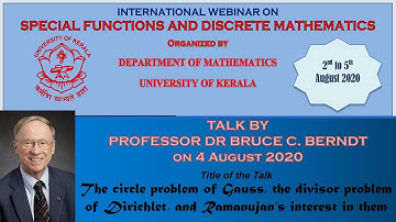 Bruce Berndt talks on "The Circle Problem of Gauss"