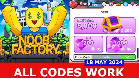 *ALL CODES WORK* [HEAVEN] Noob Factory Simulator ROBLOX | MAY 18, 2024