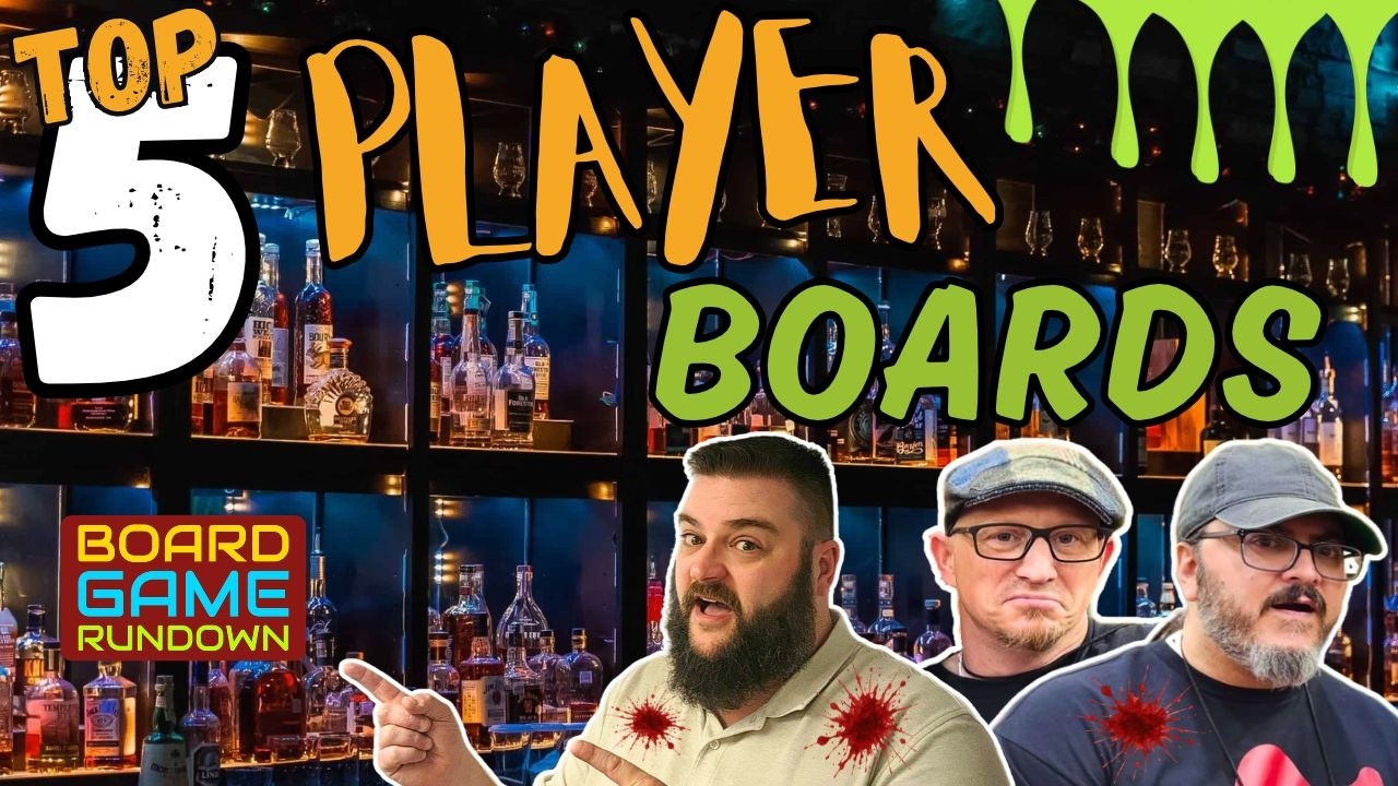 This week we'll discuss games with great player boards. What makes a great player board, anyway? Join us to find out!
#whiskeywednesday
#boardgamerundown
#top5
#boardgamegeek
#gamenight
#gamer
#essen

🎙️ New to streaming or looking to level up? Check out StreamYard and get $10 discount! 😍 https://streamyard.com/pal/d/6173514153394176