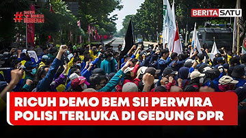 Perwira Polisi Terluka di Wajah Dalam Kerusuhan Demo BEM SI di Gedung DPR #Beritasatu