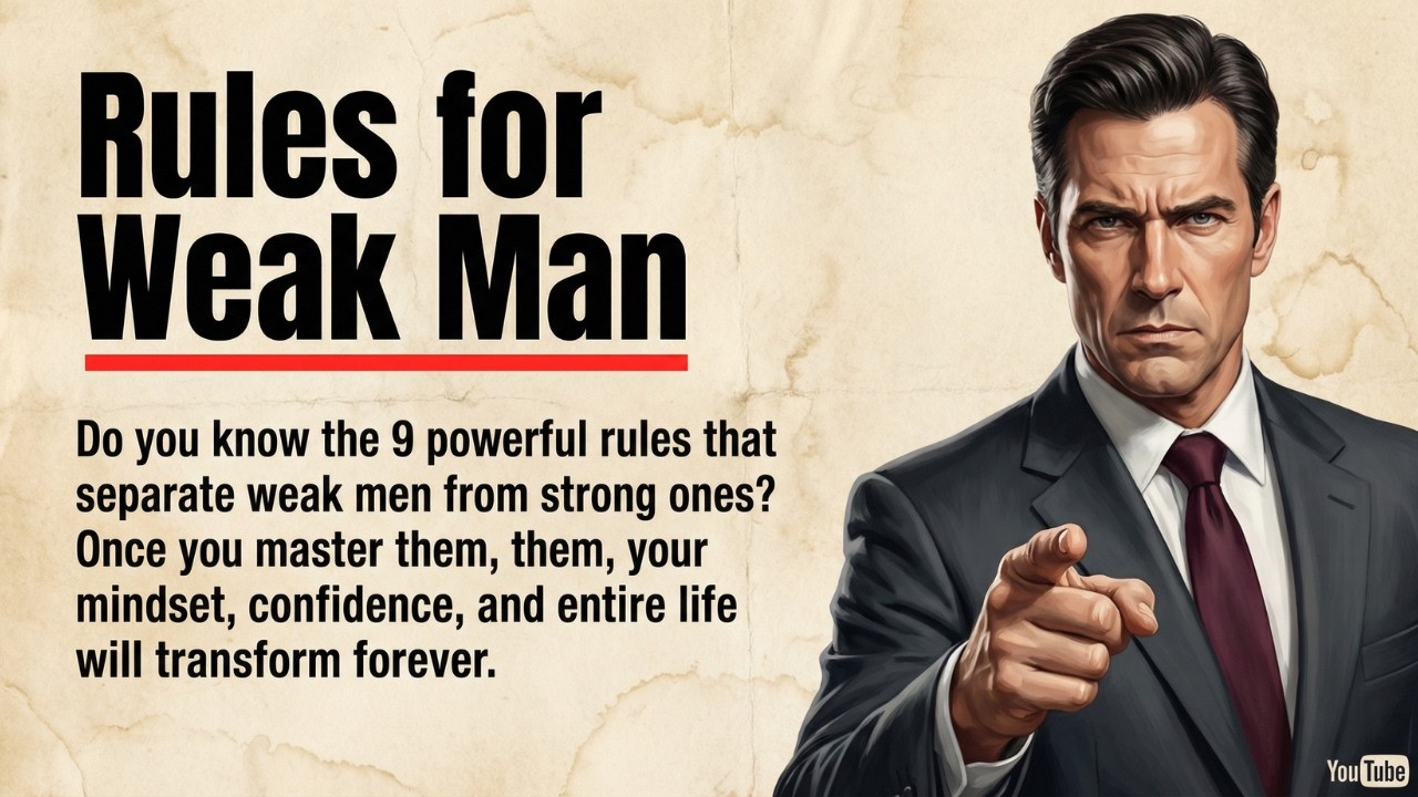 Stop Being Weak! 🛑 9 Rules Every Man Must Know (English Motivation)