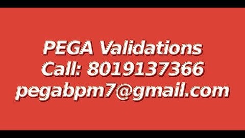 PEGA Validations