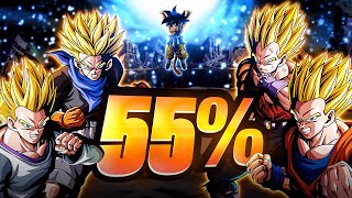 HOW GOOD IS LR GT GOKU & SSJ4 VEGETA WITHOUT DUPES? 55%! (DBZ: Dokkan Battle)