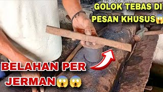 🔴Proses pembuatan golok tebas super tajam panjang kurang lebih 35 cm dari bahan belahan per jerman😱😱